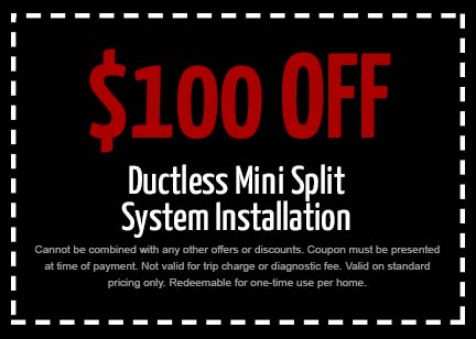 Discount on Ductless Mini Split AC Systems