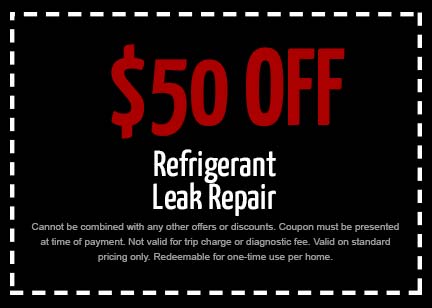 Discount on AC Refrigerant Leak Repair